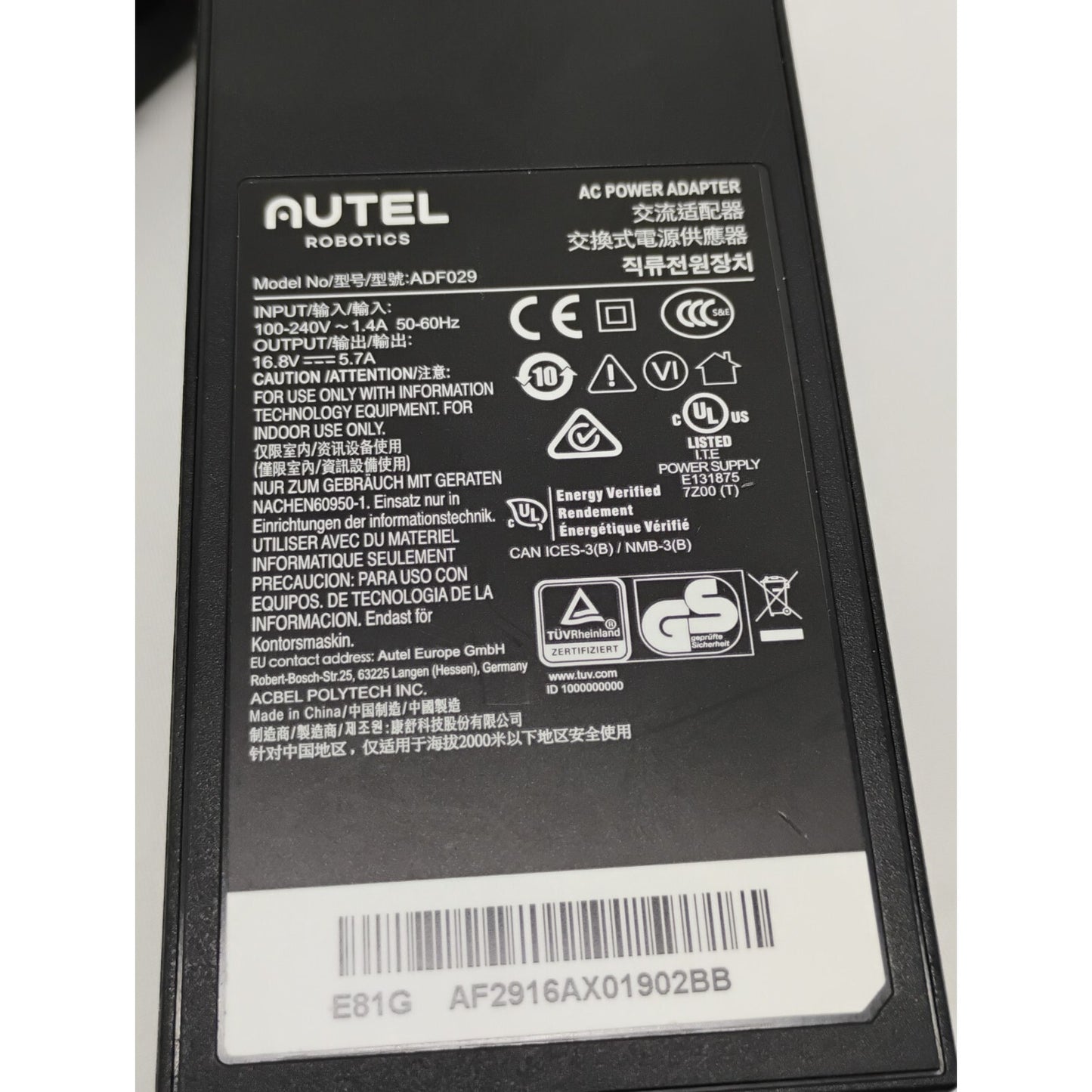 Genuine Autel Robotics X-Star Premium Drone Power Supply AC Adapter Charger