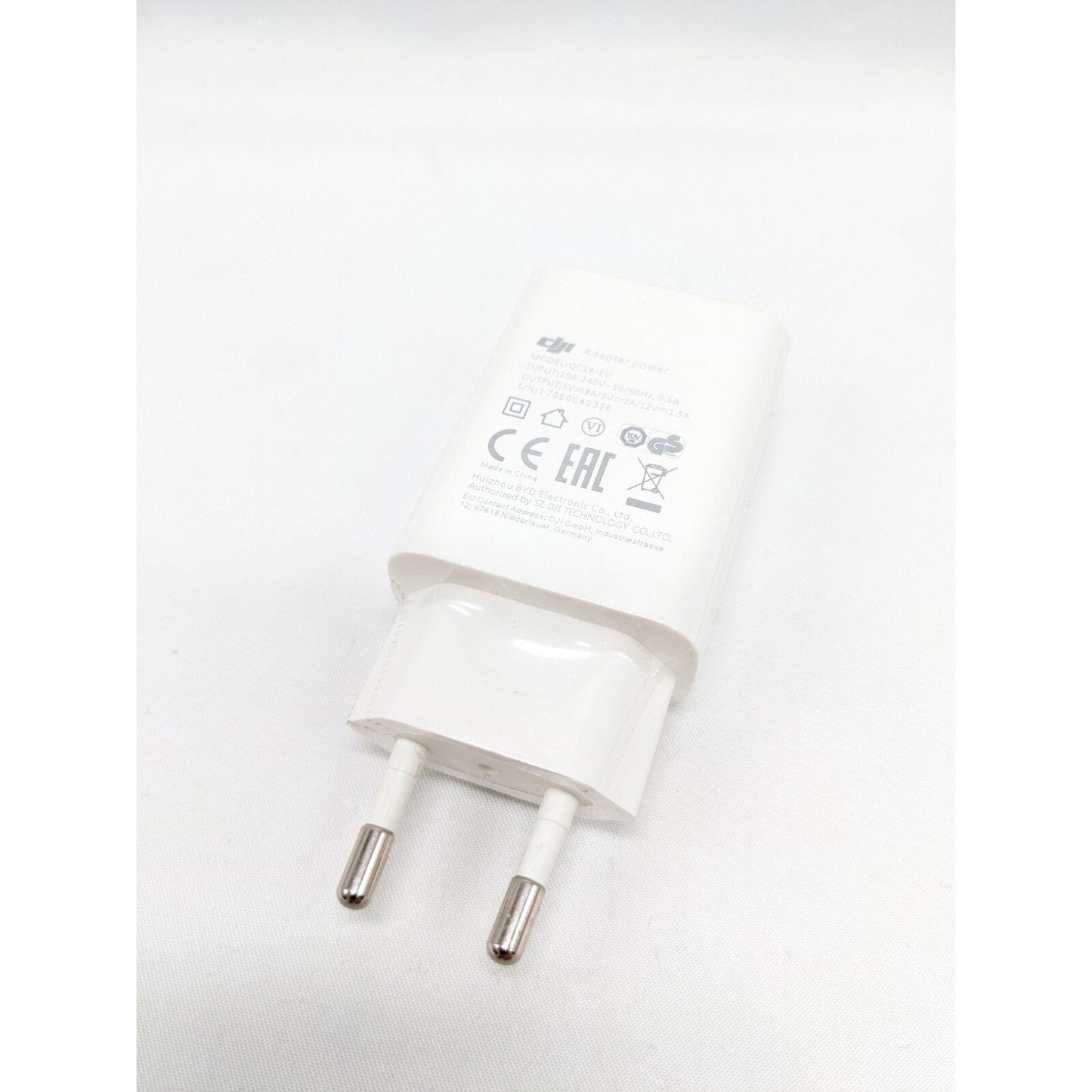 Genuine DJI 18W Adapter QC18-EU for Mavic Mini, Mini 3 Pro, Mini 4 Pro, etc