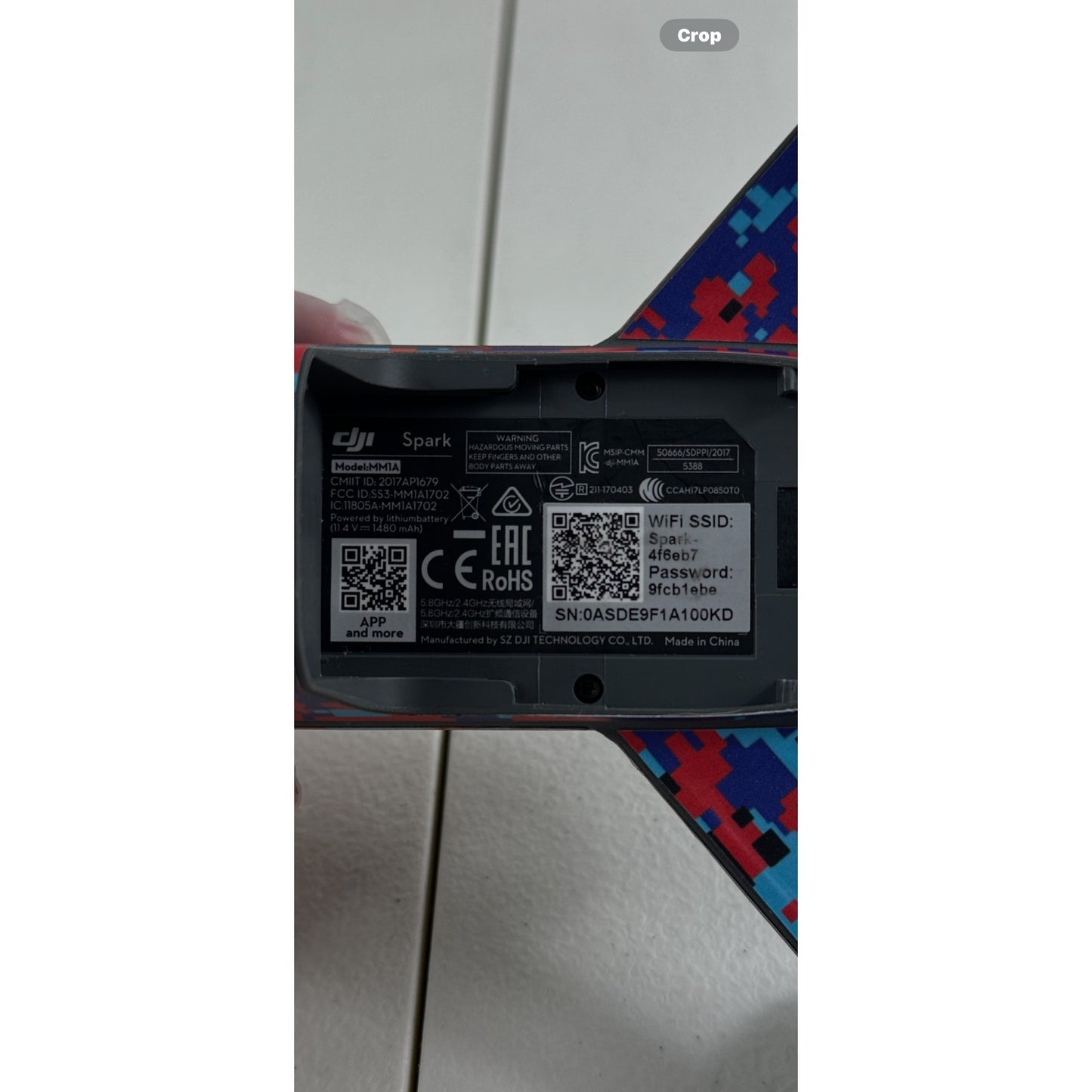 DJI Spark Replacement Drone (Custom Skin) with Stabilized Gimbal Camera Working