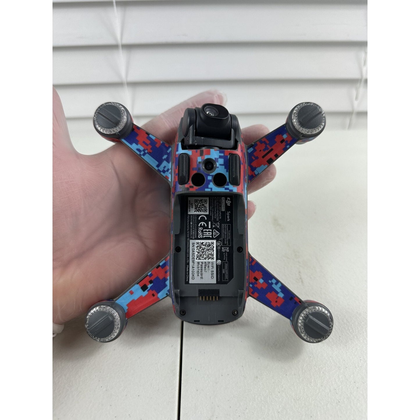 DJI Spark Replacement Drone (Custom Skin) with Stabilized Gimbal Camera Working