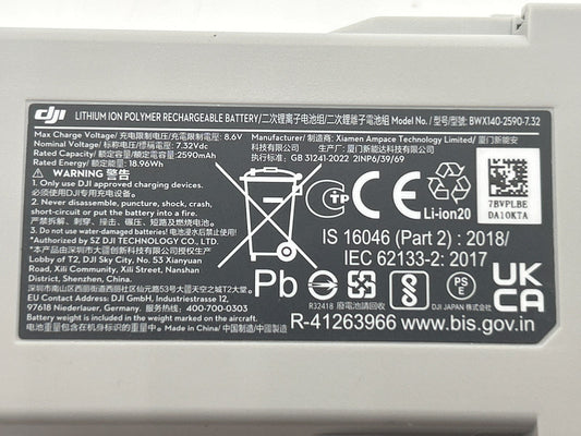 Genuine DJI Mini 3 / Mini 4 Pro Battery BWX140 2590mAh Intelligent Flight Batter