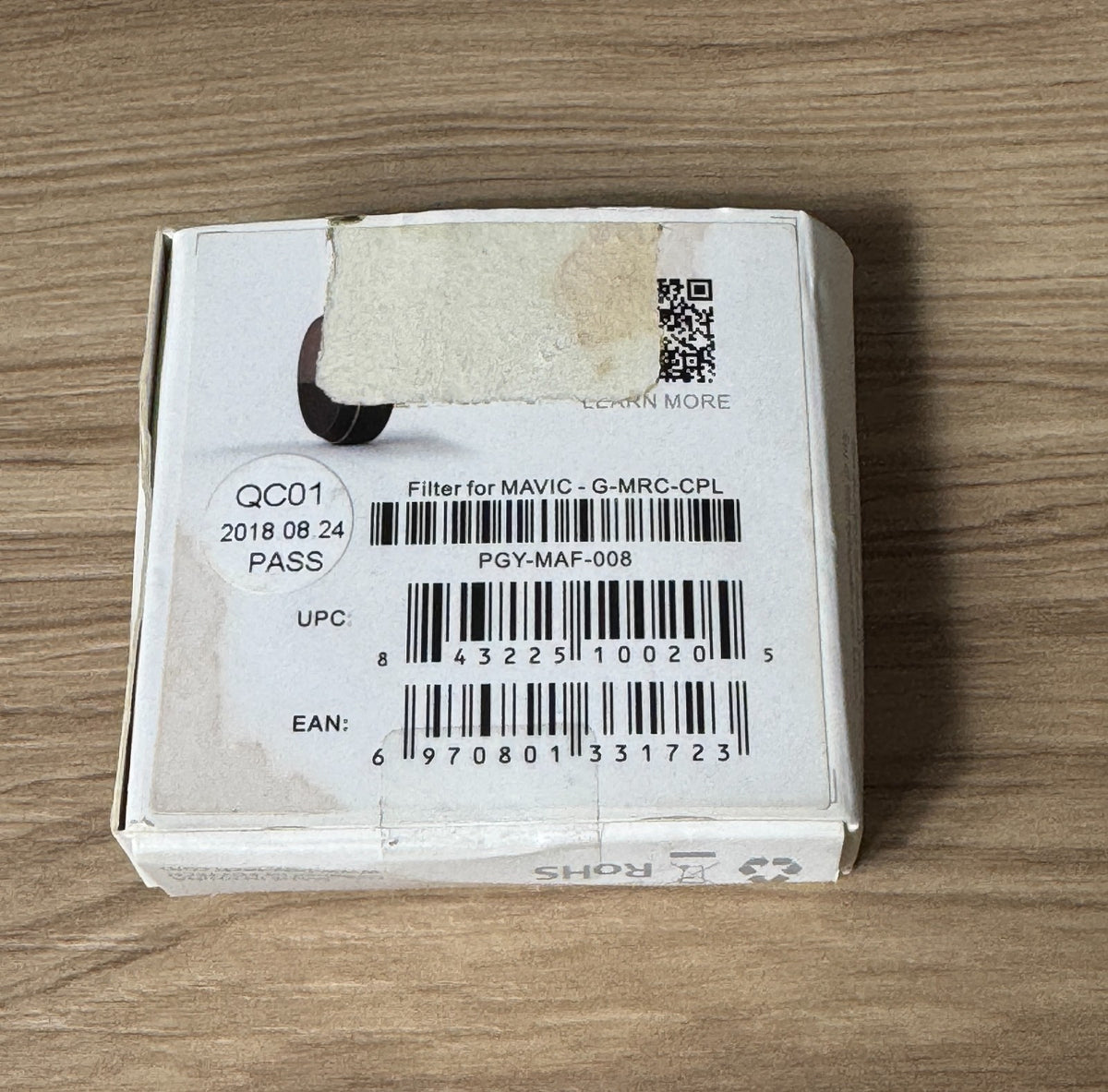 PGYTECH ND Filter G-MRC-CPL for DJI Mavic Pro w/ Hard Case & Main Out Box – Used