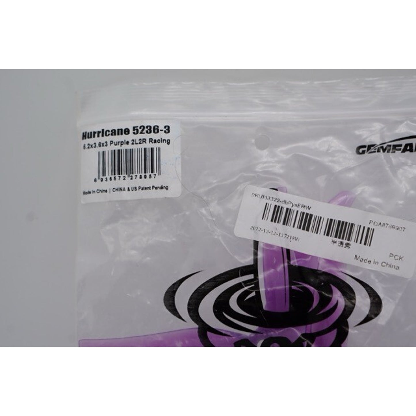 GEMFAN Hurricane 5236-3 Purple Propeller FPV Racing Drone Quadcopter