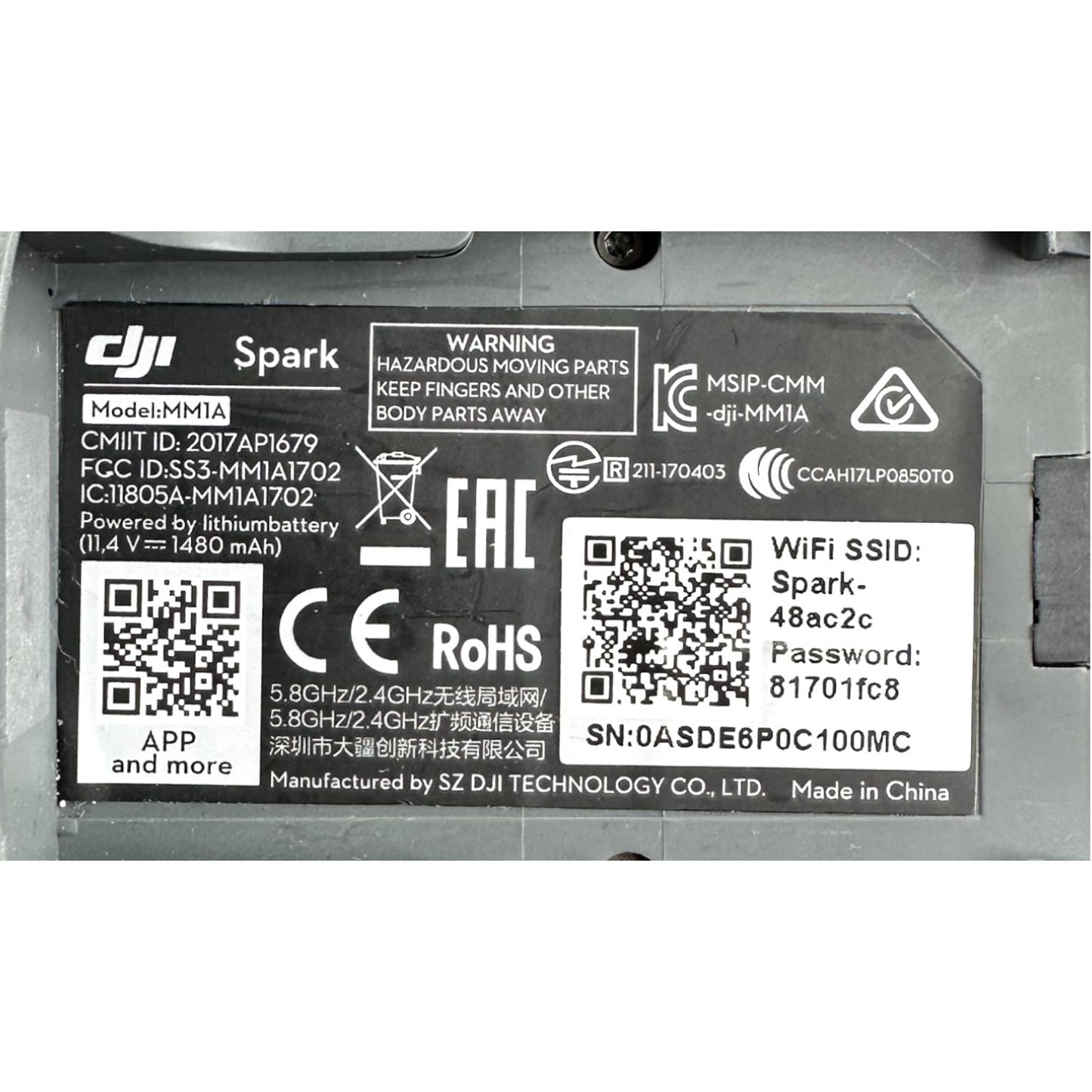 DJI Spark Replacement Drone (Yellow) with Stabilized Gimbal Camera Working