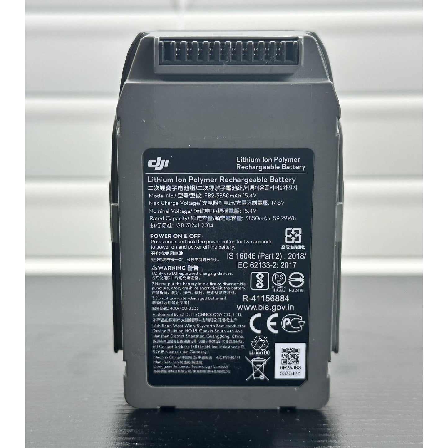 DJI Mavic 2 Pro/Zoom 3850mAh-15.4V Intelligent Flight Battery - 13 Cycles