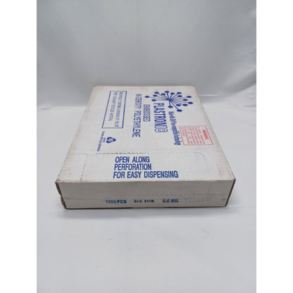 1000x Plastronic C11YE Merchandise Bag - 8 1/2" x 11", 0.6 mil HDPE, Yellow