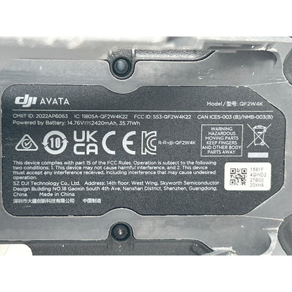 DJI Avata FPV Drone QF2W4K – Tested Working – Cosmetic Damage - Unbound - Used