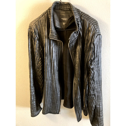 Regency Mens La Marque Collection Leather Jacket Size M Black Lambskin