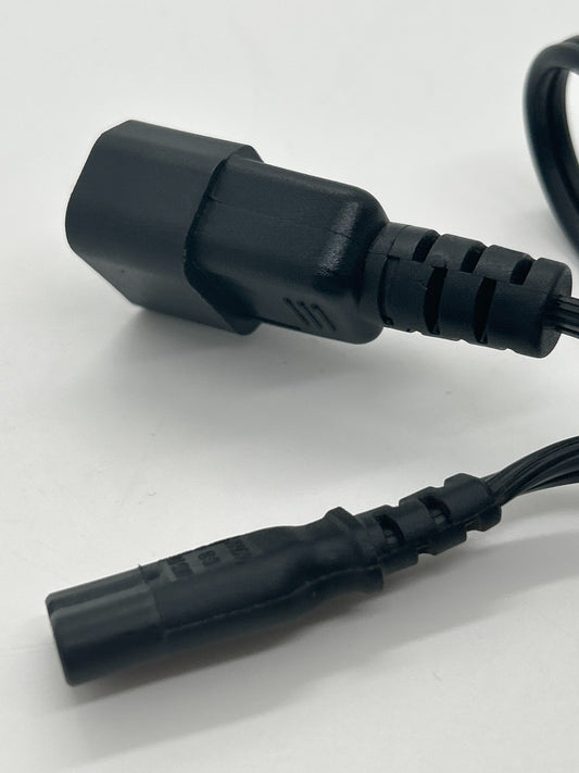 C14 to C7 AC Power Cord 6ft 18AWG 2.5A 250V Black IEC 60320