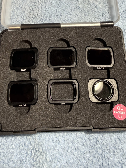 DJI Mavic Air 2 ND Filter Set ND4/8/16/32 UV CPL – 6 Filters with Case – Used