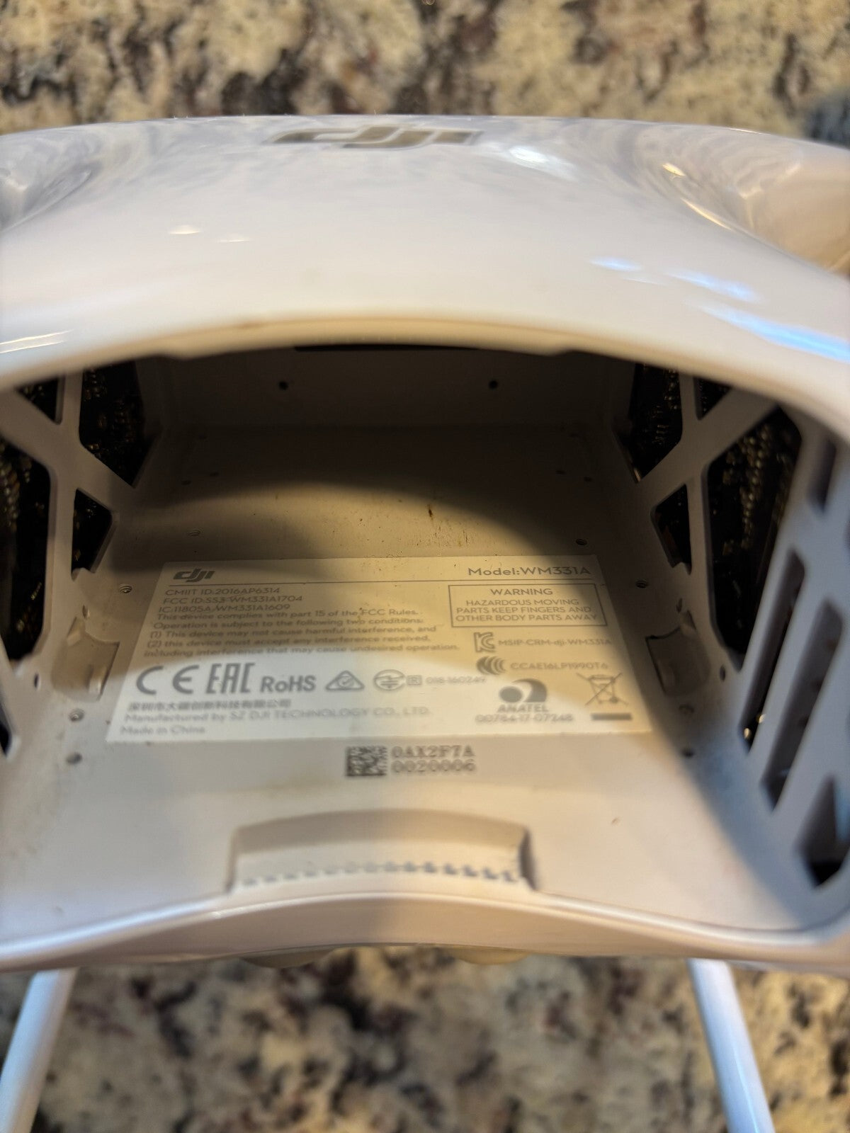 DJI Phantom 4 Pro 4K Drone WM331A White For Parts Repair - No Camera