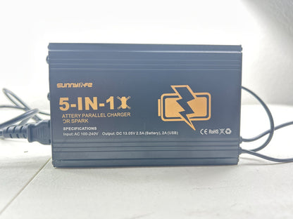 Sunnylife Battery Charging Hub w/ Mini USB Cable for DJI Spark Batteries