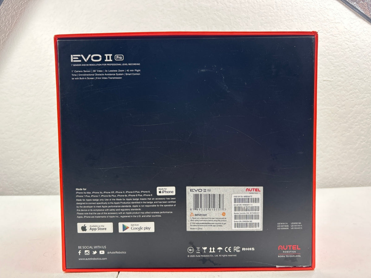 Autel EVO II / EVO 2 Pro Drone Original Factory Box – EMPTY BOX ONLY
