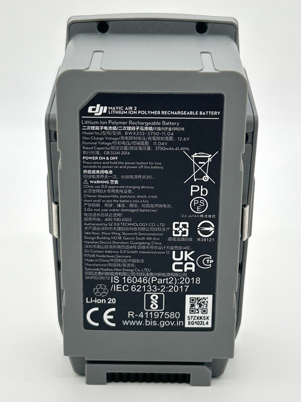 DJI Mavic Air 2 Battery BWX232-3750-11.04 LiPo High Capacity 1-9 Cycles