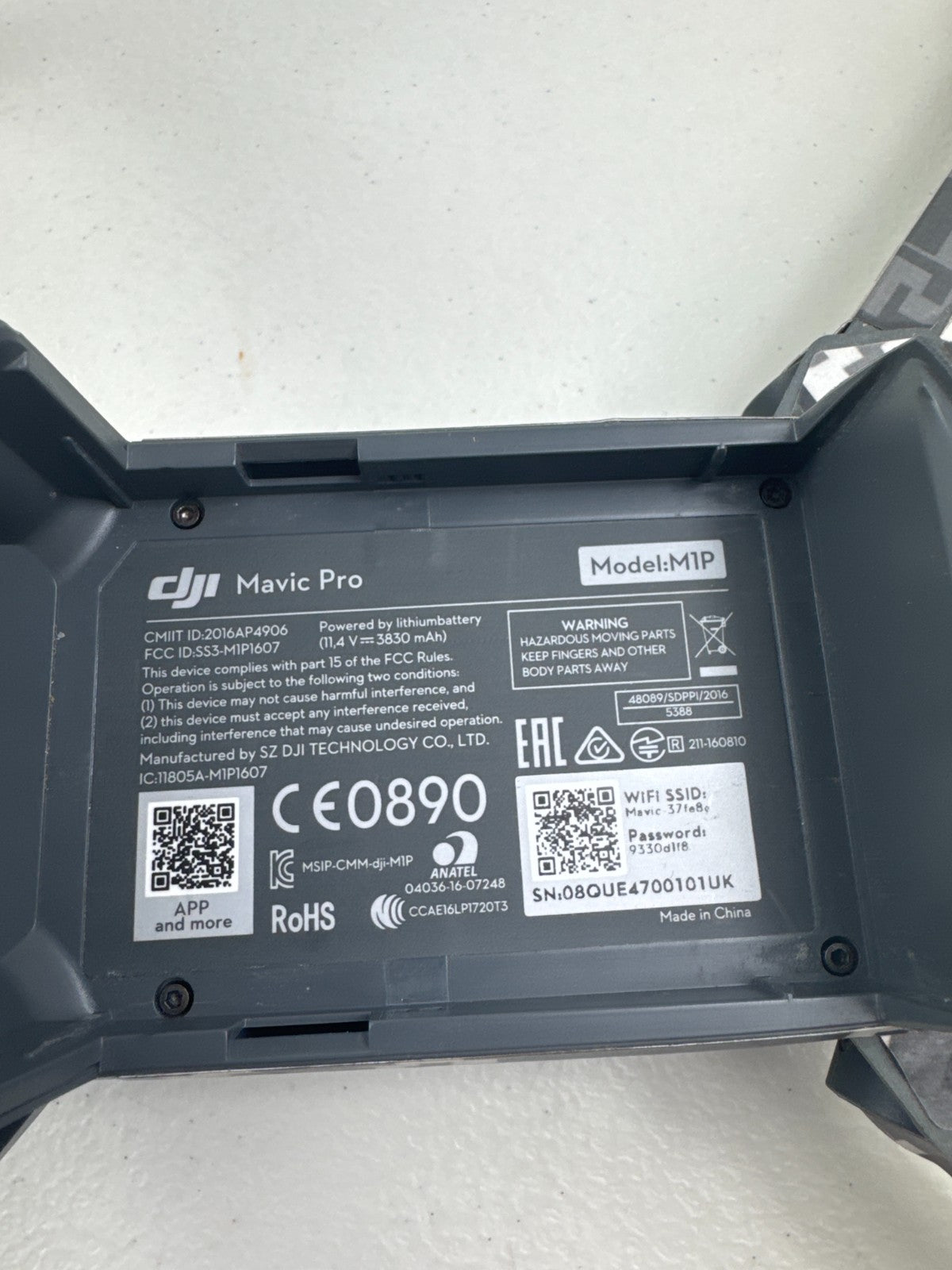 DJI Mavic Pro (M1P) Drone – Digital Camo – Sensor Error – Broken Leg – For Parts