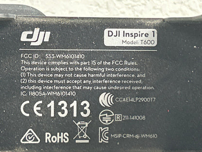 DJI Inspire 1 T600 Drone Only – Tested Working – Spray Painted Black – Damaged