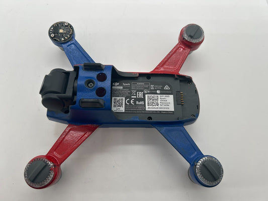 DJI Spark Drone Only (MM1A) White – Painted Red Blue – Working - Tested – Used