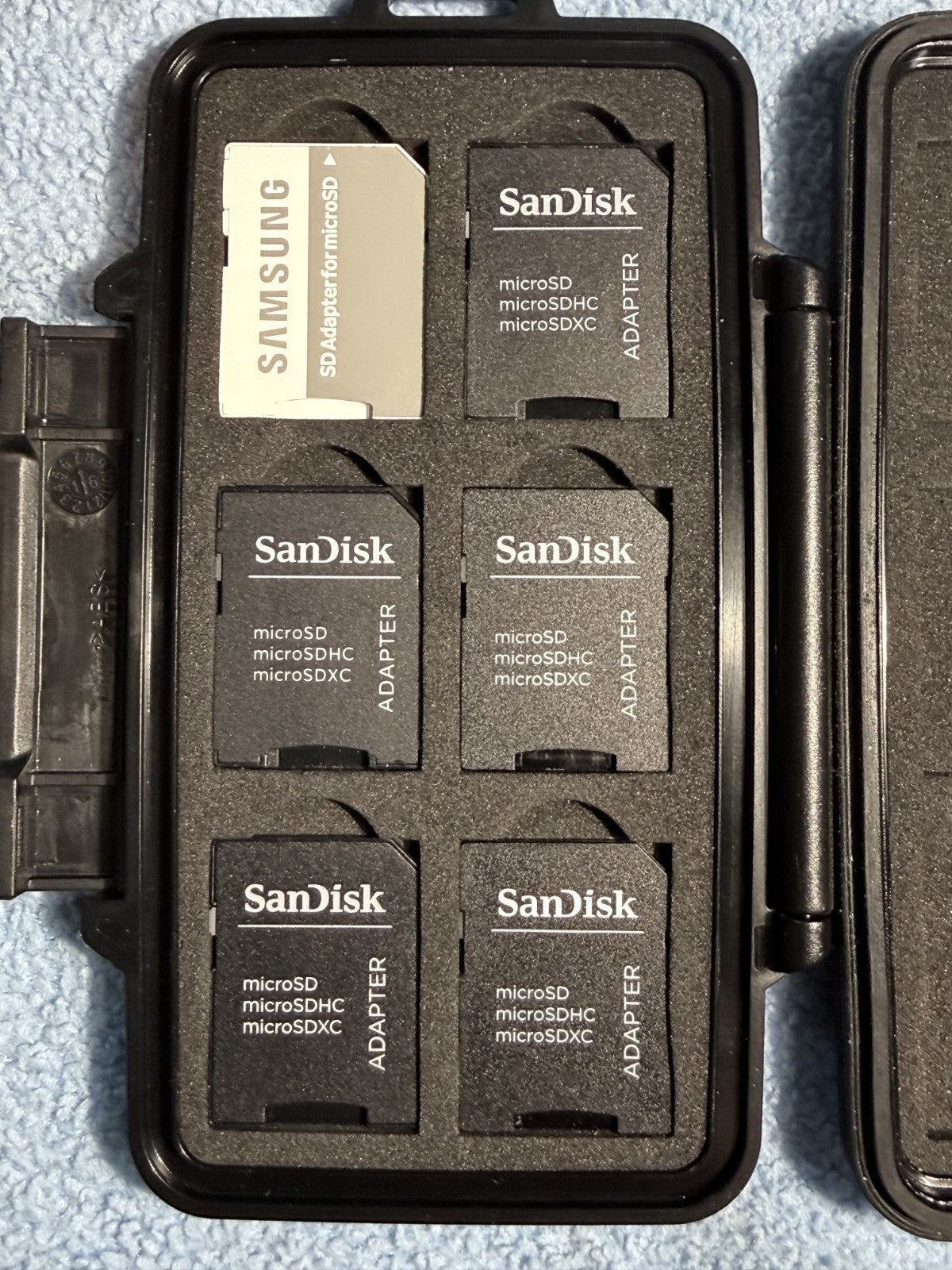 Pelican Black Memory Card Case w/ 6 SD & 6 Micro SD Cards – Waterproof