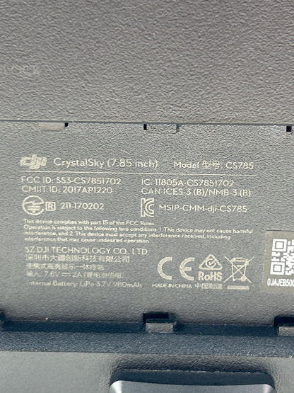 DJI CrystalSky 7.85” Monitor - Model : CS785 with Screen Cover – Used