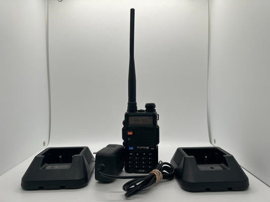 Baofeng UV-5G GMRS Two-Way Radio Handheld w/ AC Adapter – Tested Working - Used