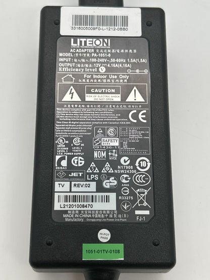 LITEON PA-1051-0 AC Adapter 12V 4.16A Power Supply