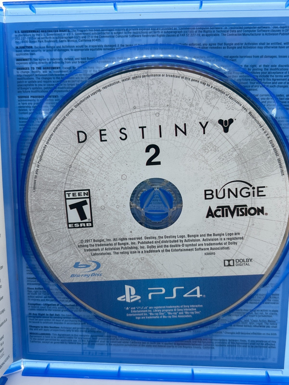 Destiny 2 PS4 Game Disc with Case Bungie Activision PlayStation 4 Shooter