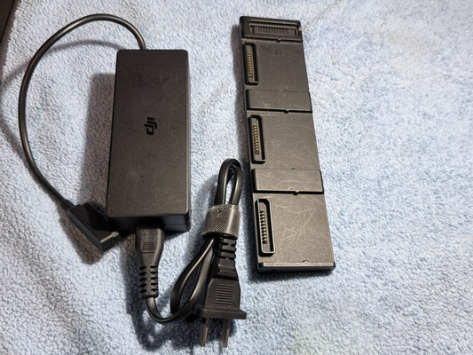 DJI Air 2S Battery Charger P2C38 AC Power Adapter & 3-Bay Charging Hub