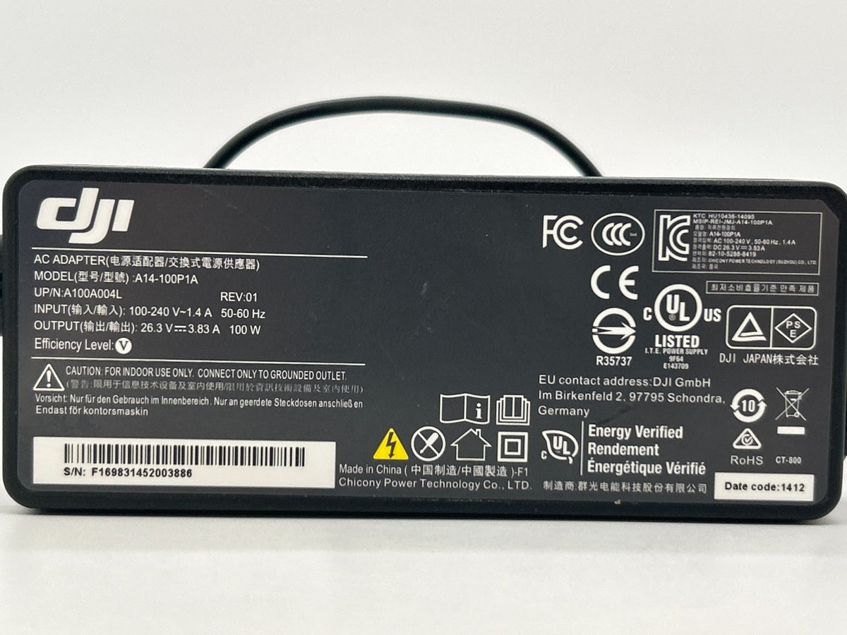 Original DJI A14-100P1A 100W Charger For Inspire 1 & Matrice 100/600 – For Parts