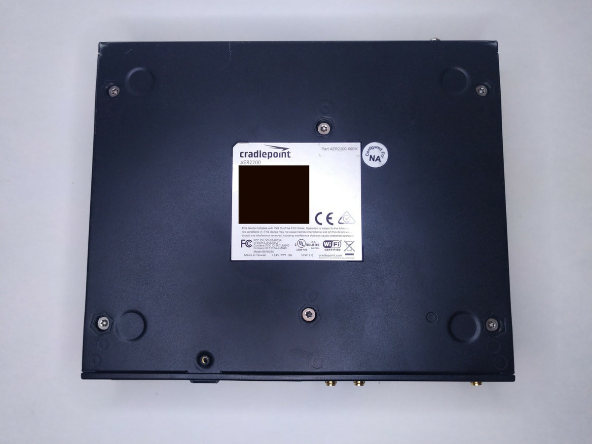 Cradlepoint AER2200 600Mbps Cellular Router BA12200600MNNN 4G LTE Enterprise