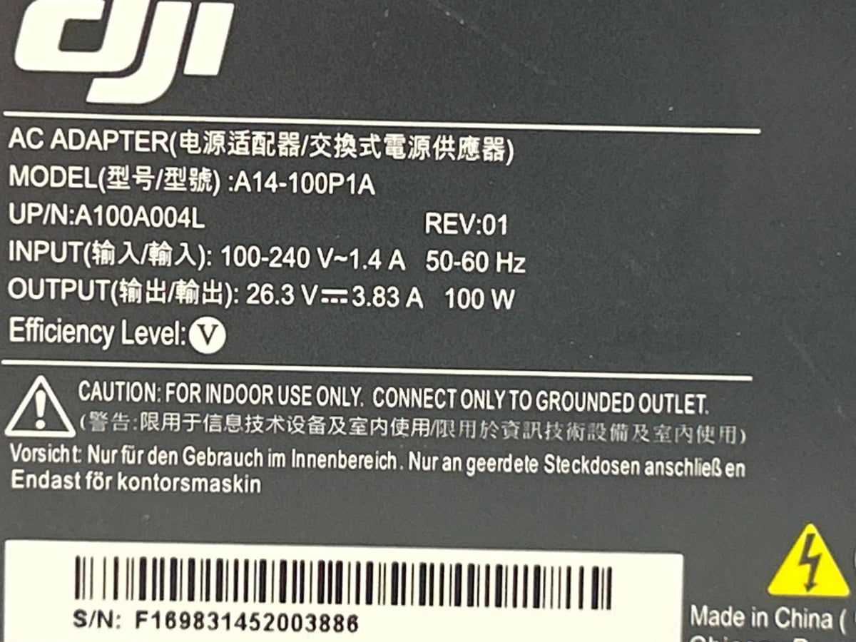 Original DJI A14-100P1A 100W Charger For Inspire 1 & Matrice 100/600 – For Parts