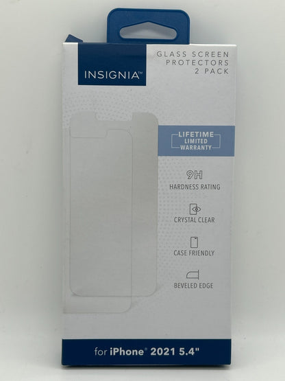 Insignia Tempered Glass Screen Protector – 2-Pack for 5.4" iPhone 12 Mini – New