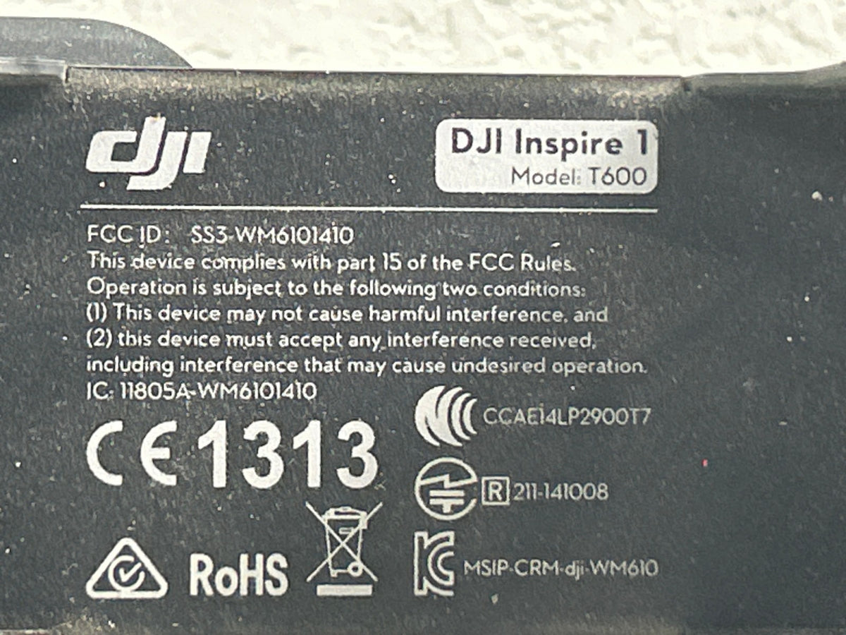 DJI Inspire 1 T600 Drone Only – Tested Working – Spray Painted Black – Damaged