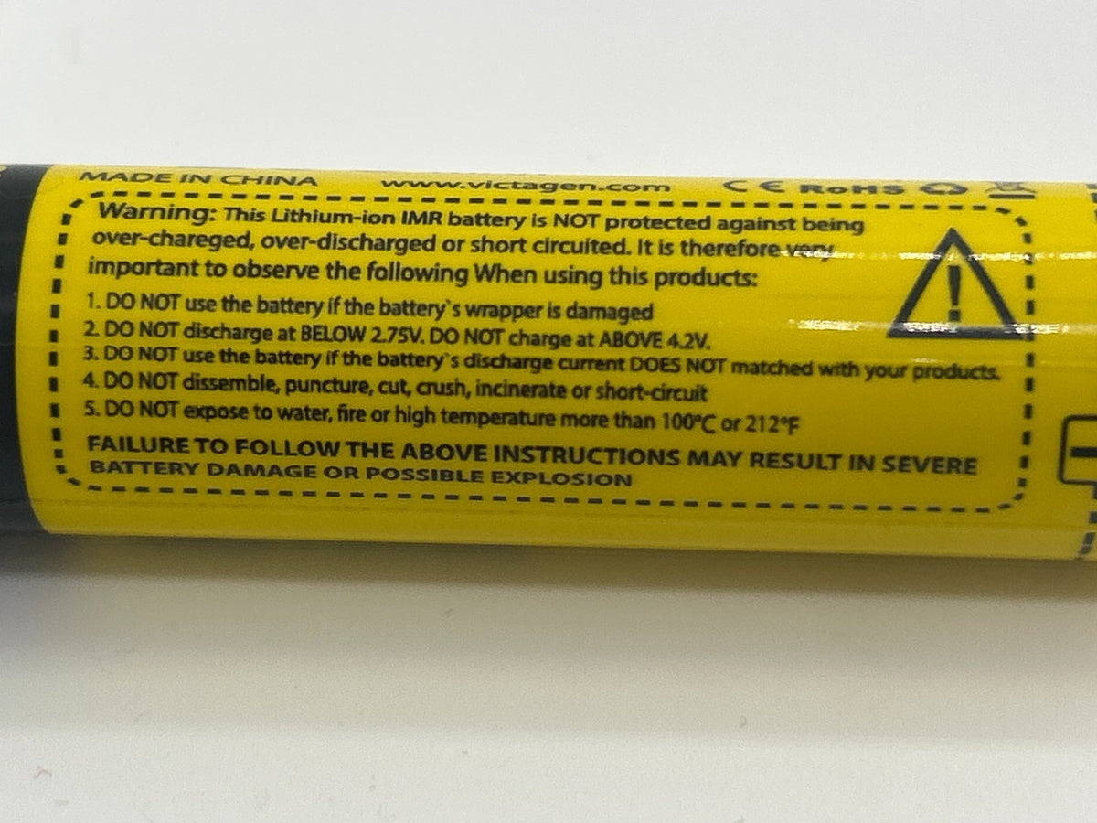 Victagen 3200mAh 3.7V Rechargeable Li-Ion Battery – Yellow – Used
