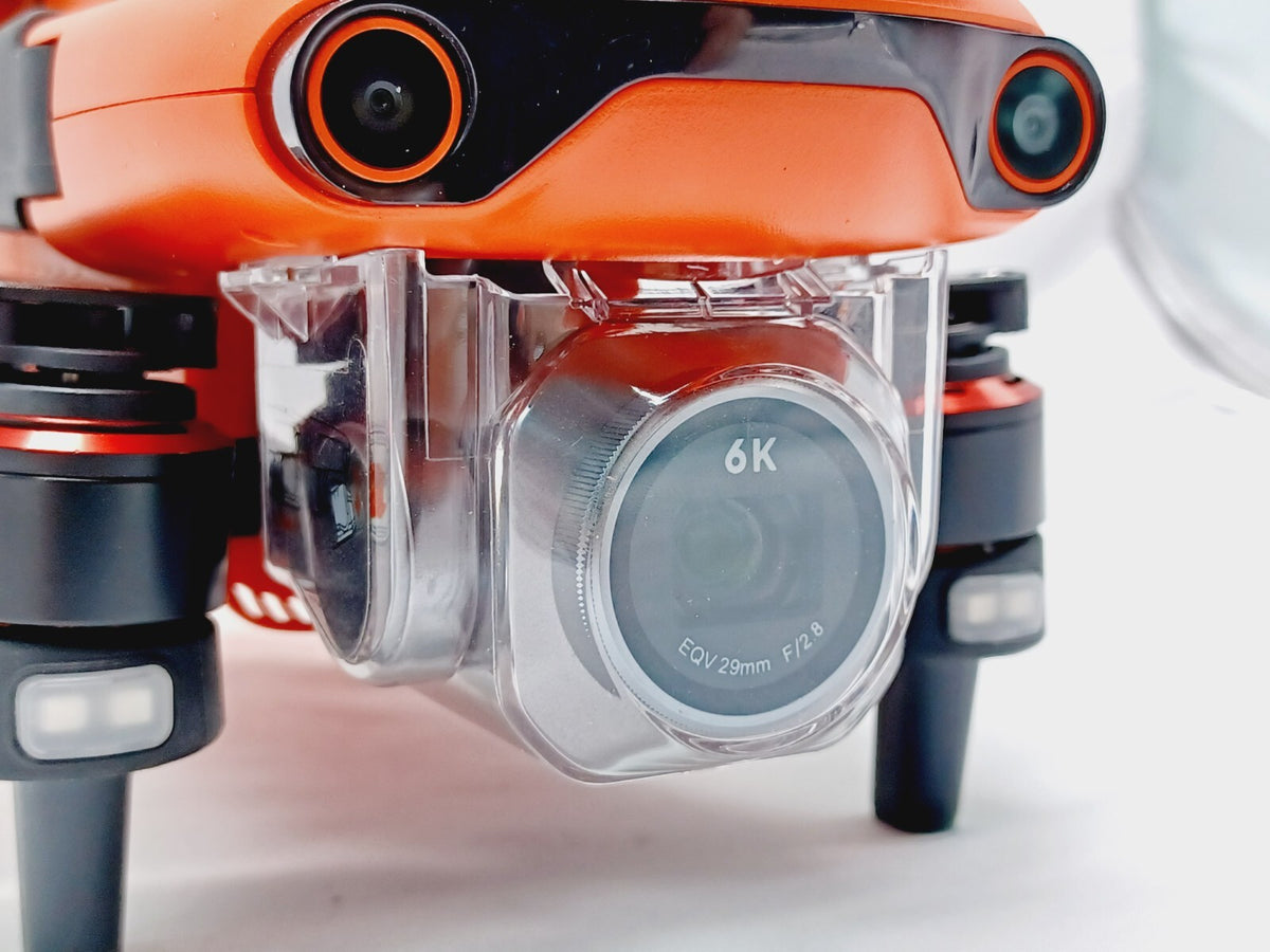 Lot of 2 Autel EVO II V1 6K Drones MDCP Black Orange + V1 Controller + Props