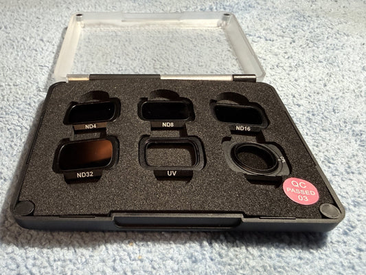 DJI Mavic Air 2 ND Filter Set ND4/8/16/32 UV CPL – 6 Filters with Case – Used