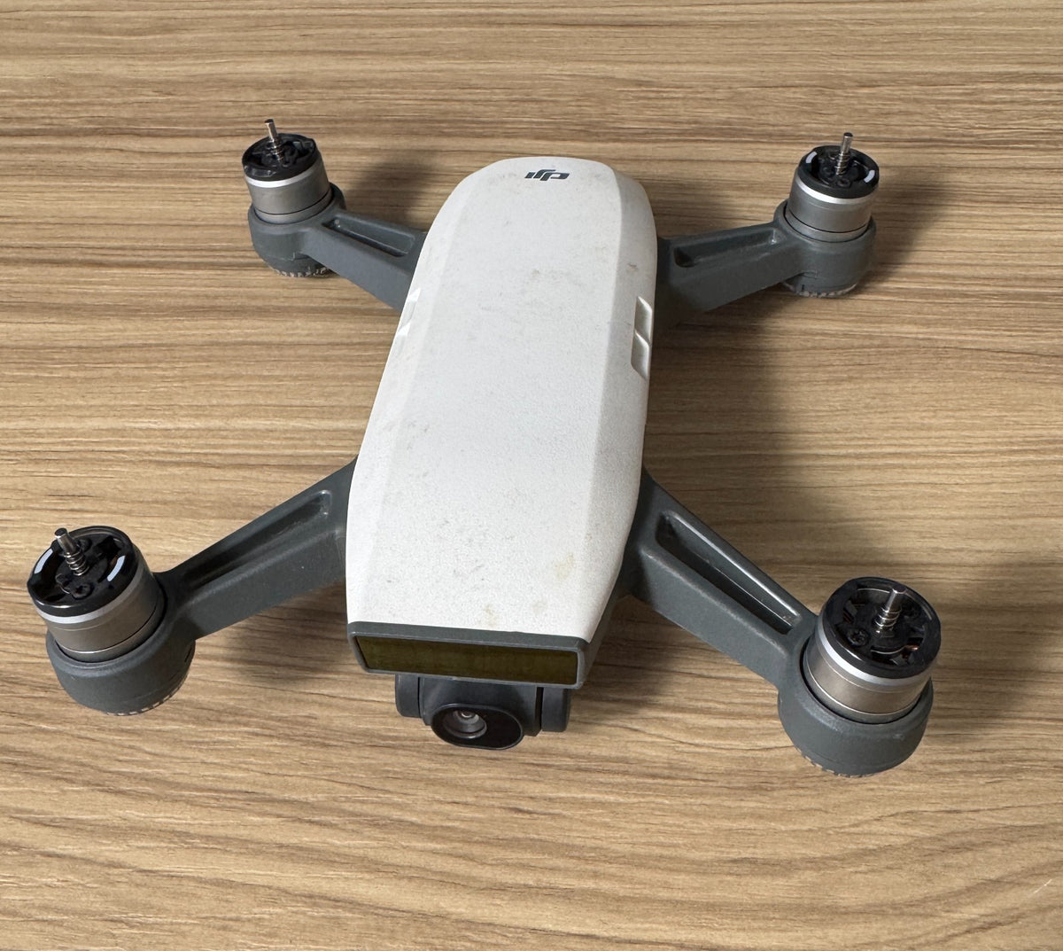 DJI Spark Drone White –Tested & Working Gimbal Camera – Cosmetic Stains – Used