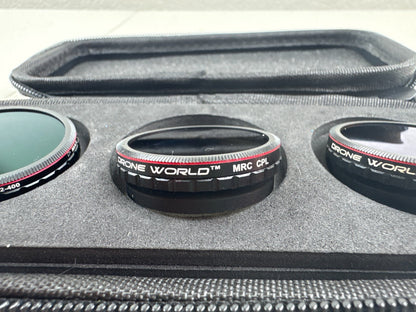 Drone World ND Filter Set for DJI Phantom 4 Pro / Advanced – ND8/PL CPL ND2-400