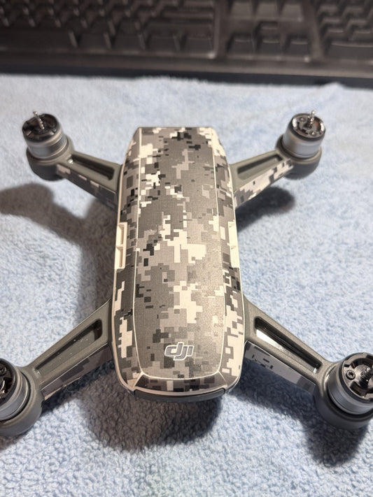 DJI Spark Replacement Drone -Camo Skin w/Stabilized Gimbal Camera –Tested – Used