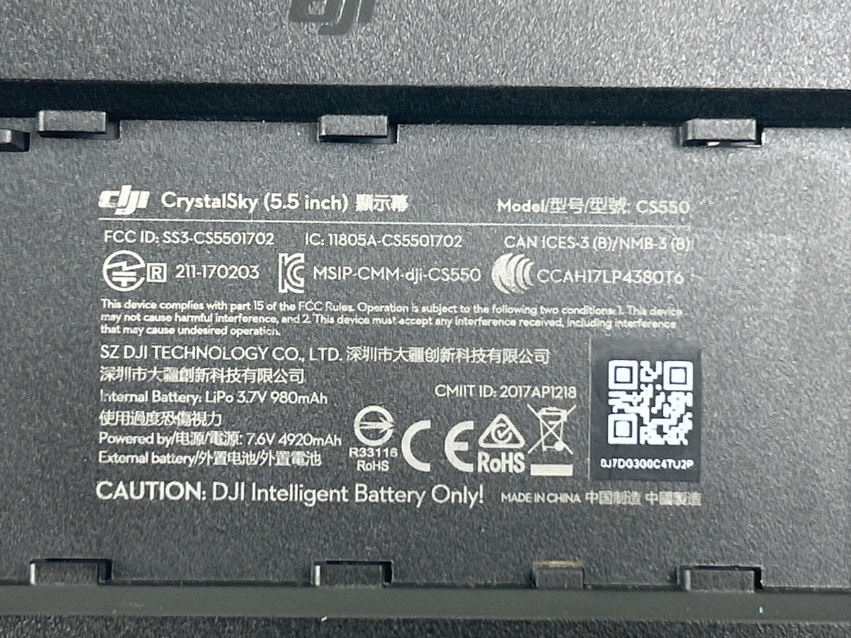 DJI CrystalSky 5.5" High-Brightness Monitor – Used – P/N CS550