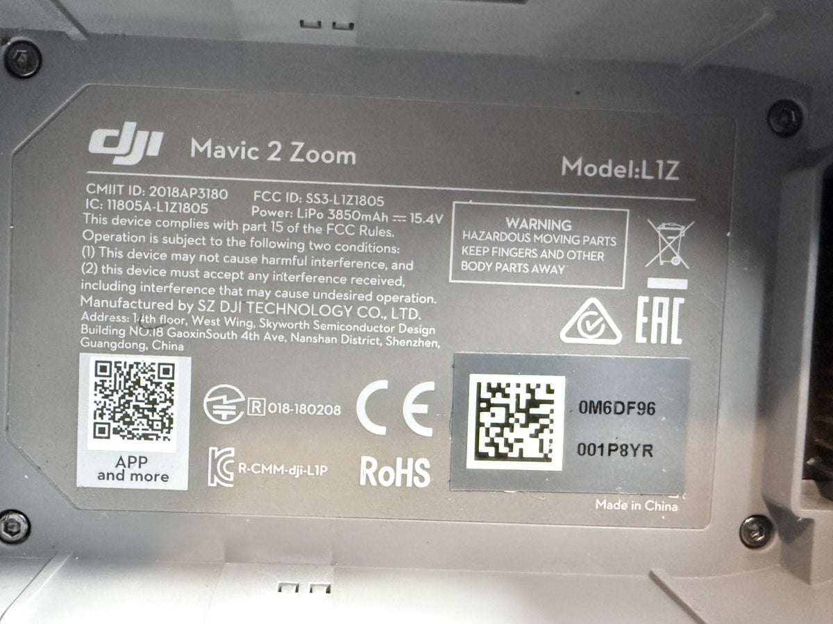 DJI Mavic 2 Zoom Drone Only – Missing Camera & Sensor Error – For Parts