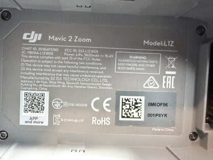 DJI Mavic 2 Zoom Drone Only – Missing Camera & Sensor Error – For Parts