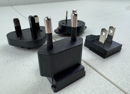 4x International Power Travel Adapters – Worldwide Plug Converters – Used