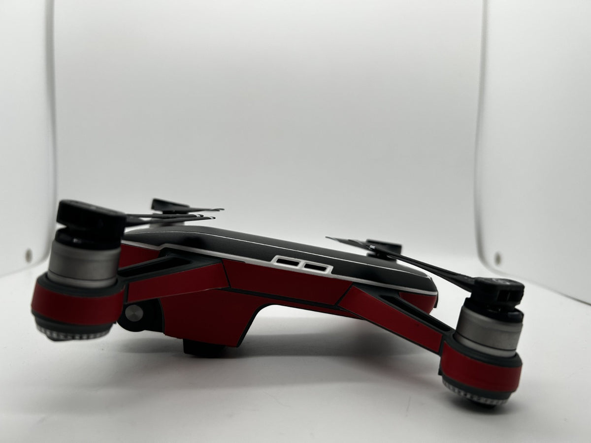DJI Spark Replacement Drone Custom Red Wrapped – Gimbal Camera Tested