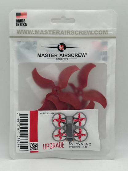 Master Airscrew Stealth Propellers For DJI Avata 2 - Red, Pack Of 4