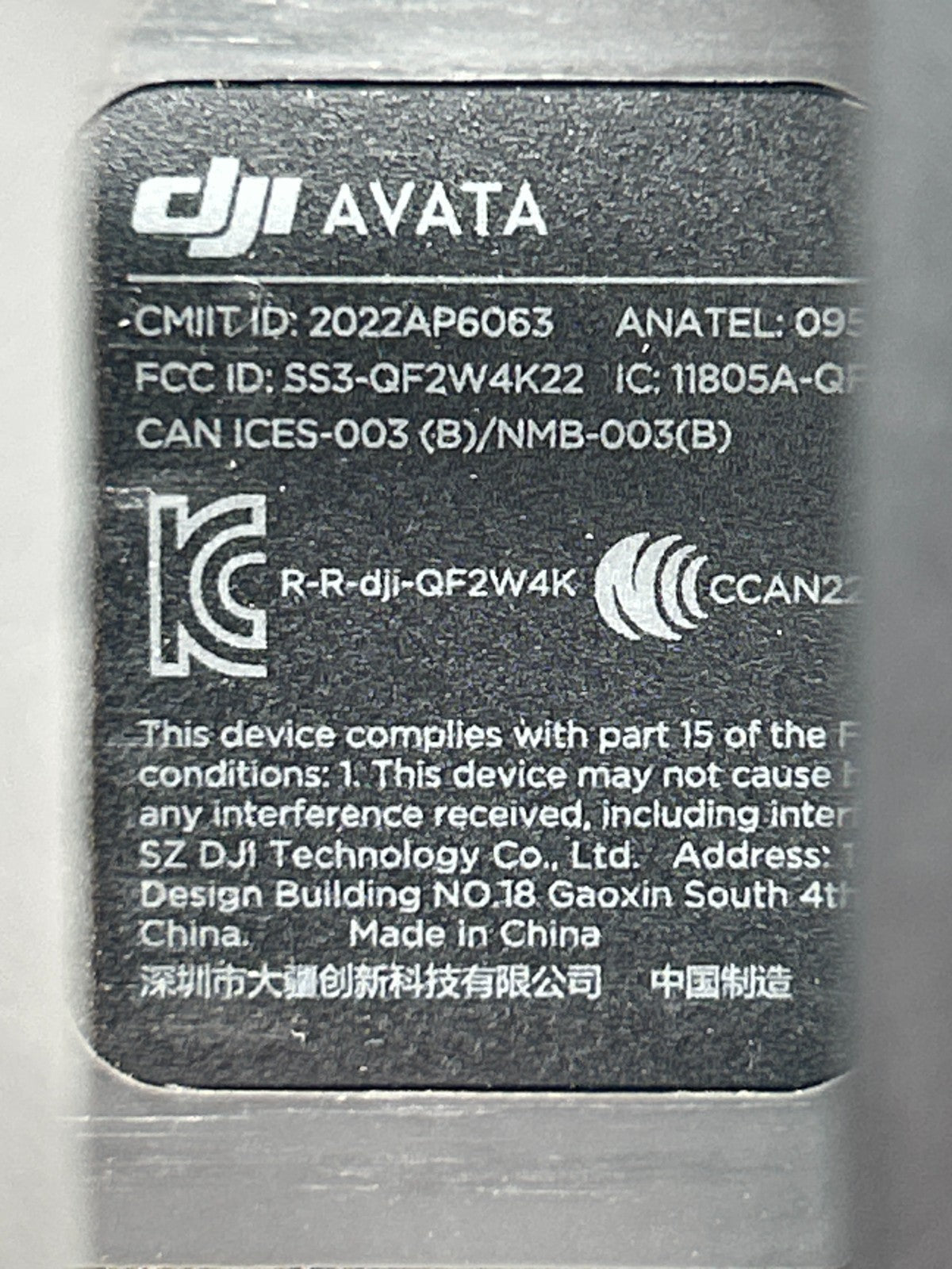 DJI Avata FPV Drone QF2W4K – Overheats – Custom Parts – For Parts
