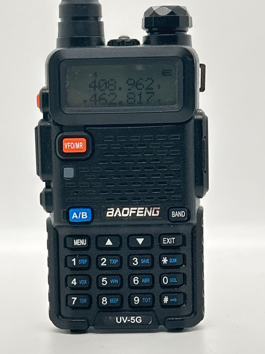 Baofeng UV-5G GMRS Two-Way Radio Handheld w/ AC Adapter – Tested Working - Used