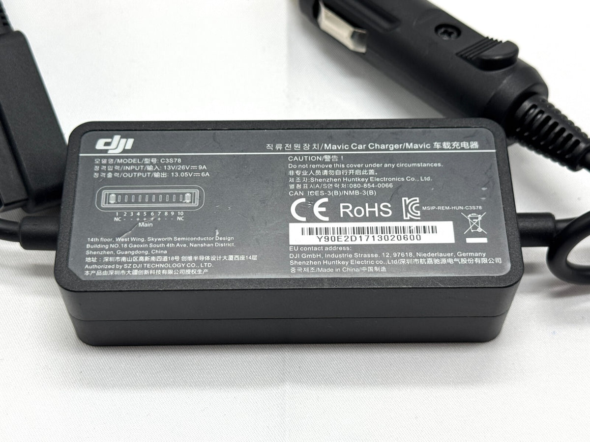 DJI Mavic Pro (M1P) C3S78 Car Charger, Black (CP.PT.000562)