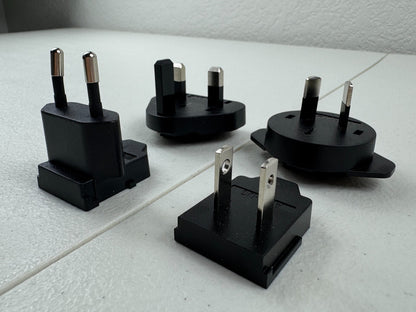 4x International Power Travel Adapters – Worldwide Plug Converters – Used
