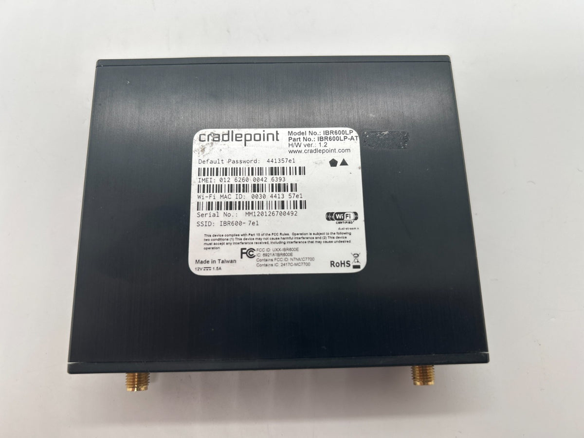CradlePoint IBR600LP-AT SIM Wireless Router w/ US Power Cable & 4 Antennas