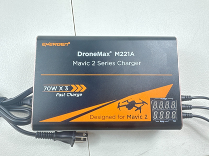 Dronemax M221A 70W Fast Charger w/ Dual USB Ports for DJI Mavic 2 Pro Zoom